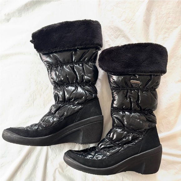 NWOT Pajar Alexandra Quilted Snow Boots Black SZ 7.5 - Picture 2 of 12